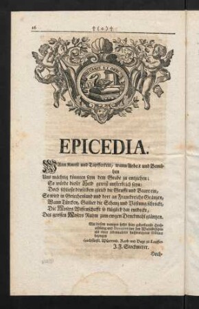 16-26, Epicedia.
