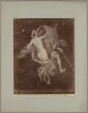 Pompei: Domus Vettiorum, Gruppo volante di Nettuno e donna, pittura murale nel triclinio, No. 11230