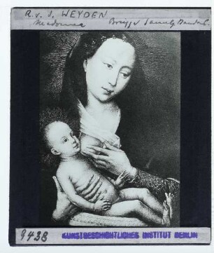 Weyden, Diptychon Jean de Gros (Tournai/Chicago) : linker Flügel: Maria mit Kind