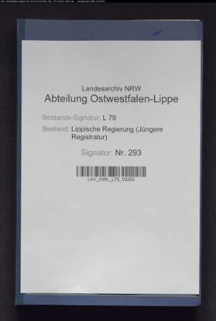 Rekurse in Ablösungssachen: Amt Detmold
