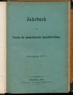 [3].1877: Jahrbuch des Vereins für Niederdeutsche Sprachforschung