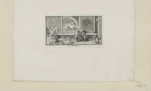 La Physique, aus: "Allegorien der Wissenschaft", erschienen in: Fontenelle, "Oeuvres diverses", Den Haag 1728–1729