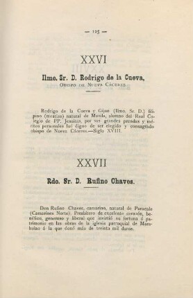 XXVII. Rdo. Sr. D. Rufino Chaves