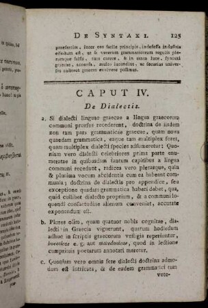 Caput IV. De Dialectis.