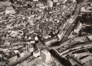 Luftbildaufnahmen von Karlsruhe. Innenstadt - Altstadt