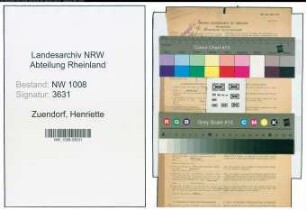Entnazifizierung Henriette Zuendorf , geb. 01.02.1906 ()