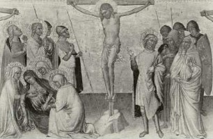 Mitteltafel einer Altarpredella: Die Kreuzigung Christi
