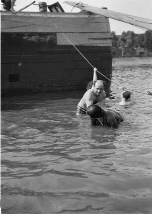 Badstelle am Ufer der Seine/Paris