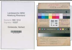 Entnazifizierung Herbert Gorewoda , geb. 25.05.1913 (Bauingenieur)