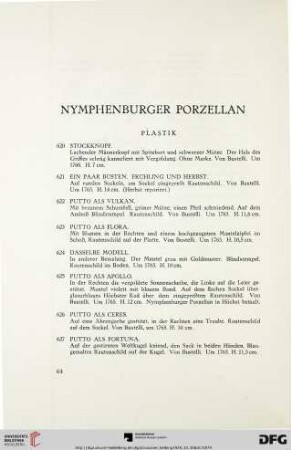 Nymphenburger Porzellan (Nr. 620-662)