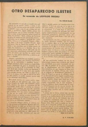 Otro desaparecido ilustre : En recuerdo de Leopoldo Fregoli