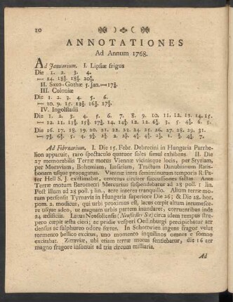 Annotationes Ad Annum 1768