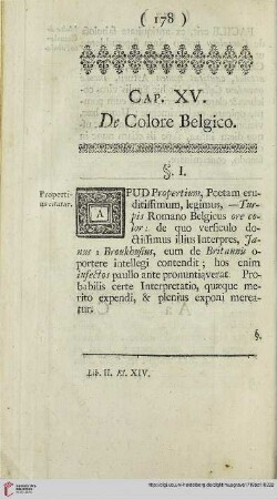 Cap. XV: De colore belgico