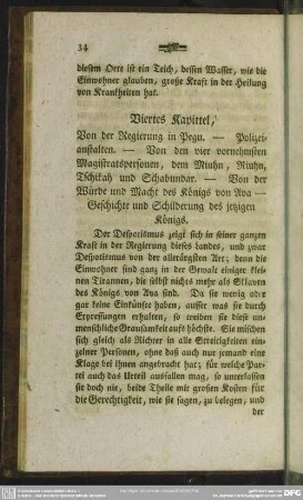 Viertes Kapittel, Von der Regierung in Pegu