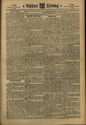 Fünfte Ausgabe vom Samstag, den 17. Dezember 1910.