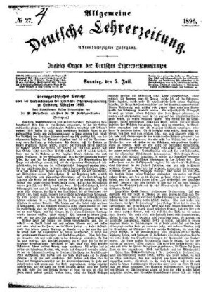 Stenographischer Bericht über die Verhandlungen der Deutschen Lehrerversammlung zu Hamburg, Pfingsten 1896 : Fortsetzung