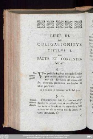 Titulus I. De Pactis Et Conventionibus.