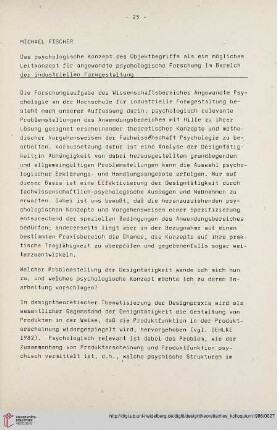 10: Das psychologische Konzept des Oberbegriffs als ein mögliches Leitkonzept für angewandte psychologische Forschung im Bereich der industriellen Formgestaltung