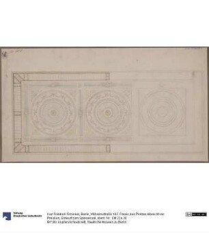 Berlin, Wilhelmstraße 102. Palais des Prinzen Albrecht von Preußen, Entwurf zum Speisesaal