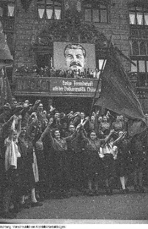 Zwickau, Kundgebung am Pavillon der Deutsch-Sowjetischen Freundschaft, sogen. Stalin-Pavillon, 27. Juni 1951