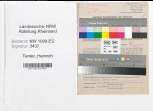 Entnazifizierung Heinrich Tenter, geb. 09.05.1894 (Malermeister)