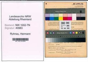 Entnazifizierung Hermann Ruhnau , geb. 03.01.1896 (Angestellter)