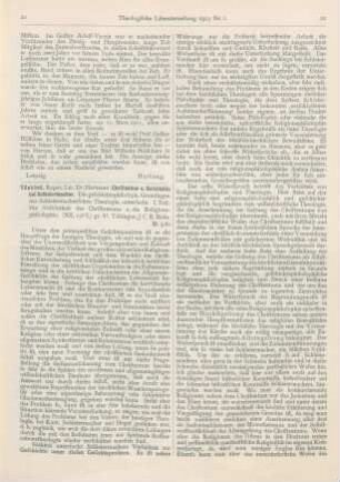 21-24 [Rezension] Süskind, Hermann, Christentum und Geschichte bei Schleiermacher. 1. Teil