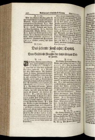 Das siebente (sonst achte) Capitel