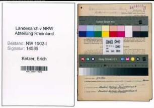 Entnazifizierung Erich Ketzer, geb. 29.05.1897 (Kaufm.Angest.)