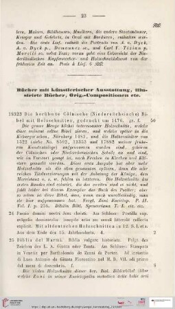 Bücher mit künstlerischer Ausstattung, illustrirte Bücher, Orig.-Composition etc (Nr. 23 - 37)