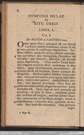 De Situ Orbis, Liber I