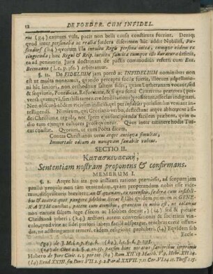 Sectio II. Sententiam nostram proponens & confirmans.