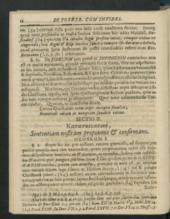 Sectio II. Sententiam nostram proponens & confirmans.