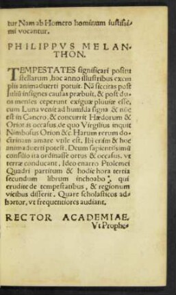 Philippus Melanthon.