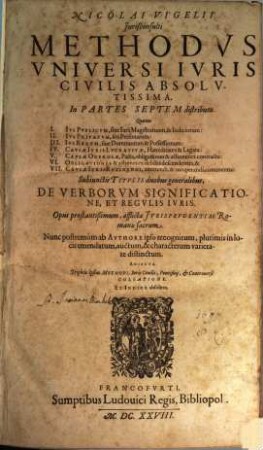 Methodus universi iuris civilis absolutissima