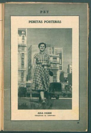 Aida Parisi (empleada de comercio) - [Fotografía] : Pebetas porteñas