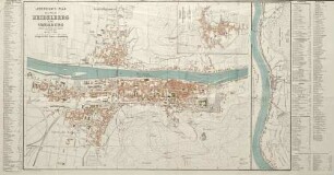Übersichts-Plan der Stadt Heidelberg und Umgebung