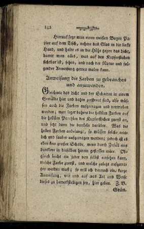 Anweisung die Farben zu gebrauchen und anzuwenden.
