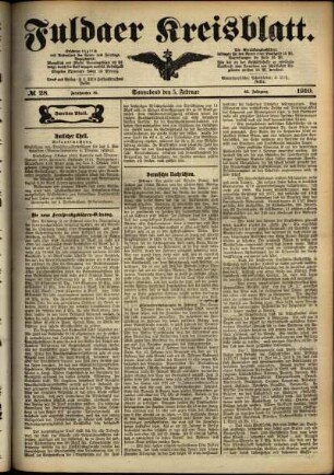 Zweite Ausgabe vom Samstag, den 05. Februar 1910.