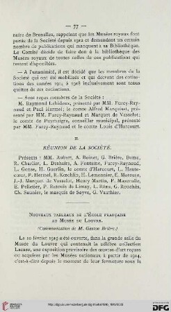 1918/19: Nouveaux tableaux de l'école française au Musée du Louvre
