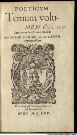 Poeticvm ... volumen, 3 : ... quartae curiae ...
