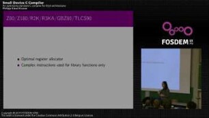 SDCC Small Device C Compiler: An optimizing standard C compiler for 8-bit architectures