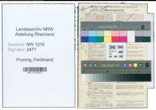 Entnazifizierung Ferdinand Froning , geb. 16.07.1884 (Arzt)