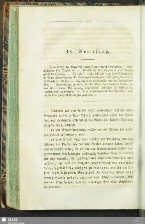 IX. Vorlesung
