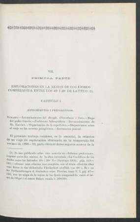 Capítulo I. Antecedentes i preparativos.