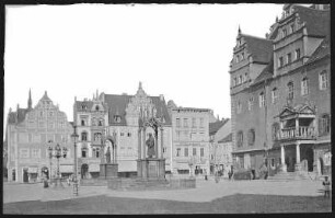 Wittenberg. Markt m.d. Denkmälern Luthers u. Melanchthons