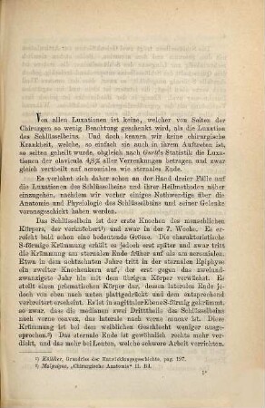 Über Luxation des Schlüsselbeins