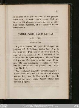 Tertius Passus Viae Purgativae.