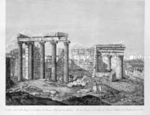 Athen, östliche Ansicht der Tempel des Erechtheus, der Minerva Polias und der Pandrosa auf der Akropolis