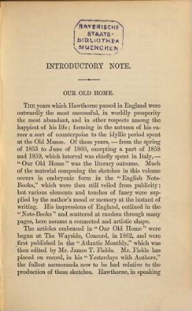 The complete Works of Nathaniel Hawthorne, with introductory Notes by George Parsons Lathrop and illustrated with Etchings by Blum ... : In 24 Volumes, 13,1